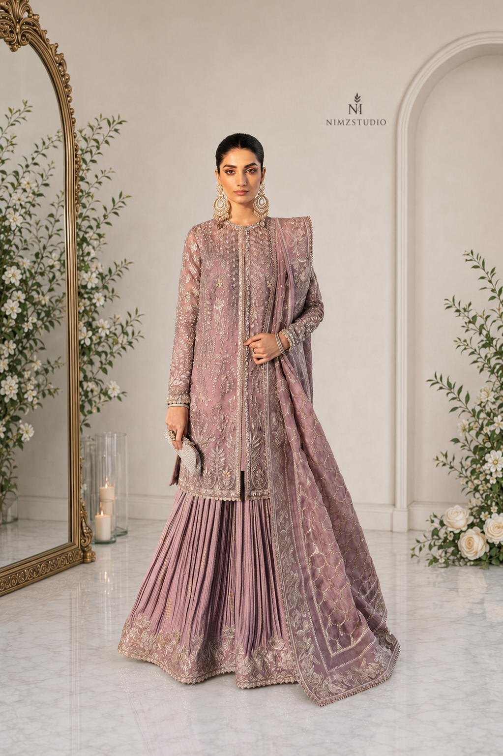 sarara dress party wear Sehr Sharara – Pakistani Designer Inspired Pretty Perfect | White Custom stitching takes 4 Set:3-Piece (Bed - Nightstand - Chest) GREATWRAP151225