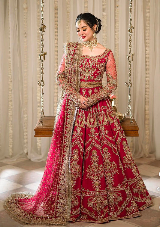 Arusa | Bridal Red 14 Panel Maxi