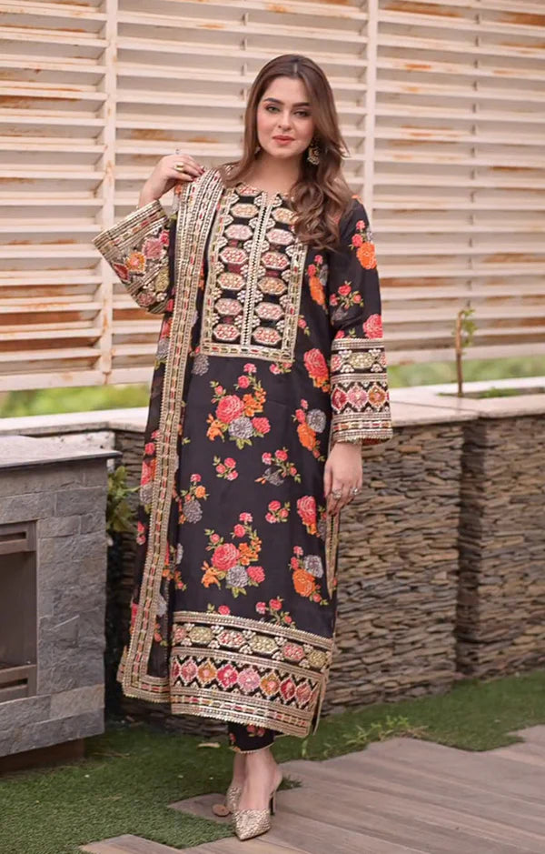 Anelas - 01 - Black silk Print