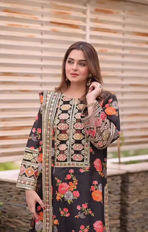 Anelas - 01 - Black silk Print