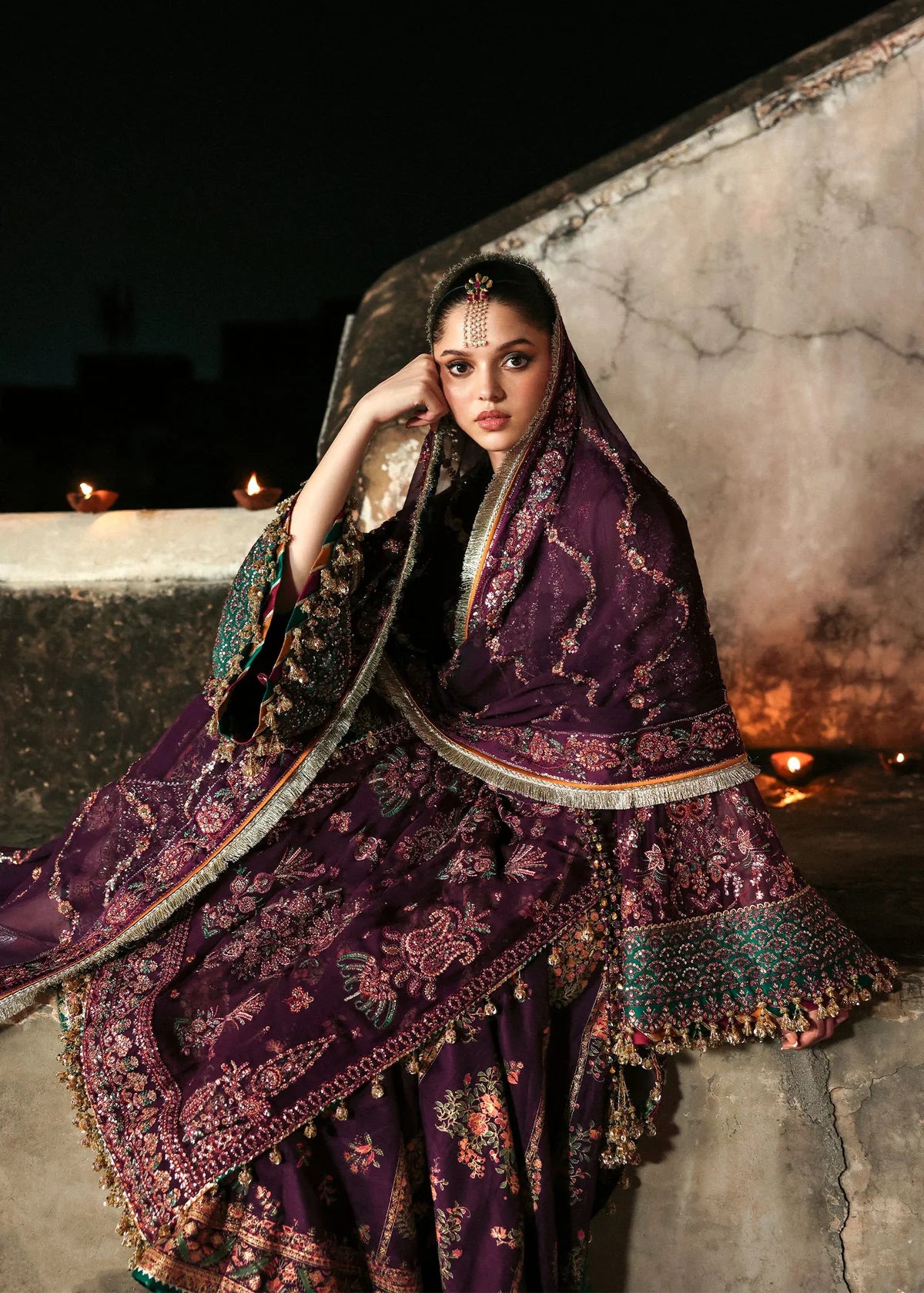 Ghazal Hussain Rehar embroidered chiffon Pakistani formal dress with luxury detailing