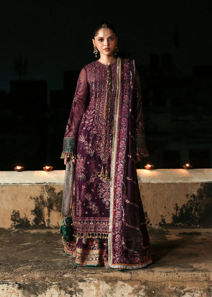Ghazal by Hussain Rehar luxury pure chiffon embroidered Pakistani partywear dress