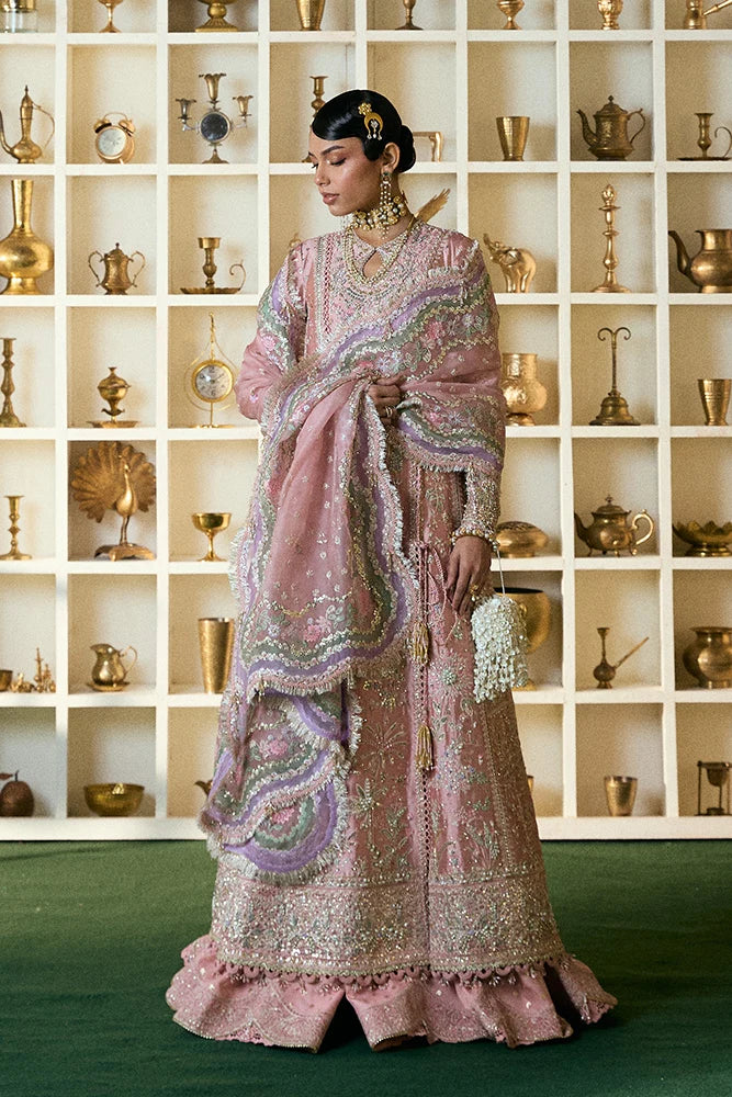 Suffuse Israna embroidered angrakha Pakistani formal wear