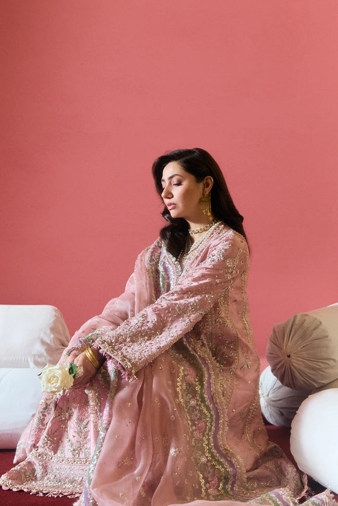 Israna by Suffuse rose gold Pakistani designer wedding dress