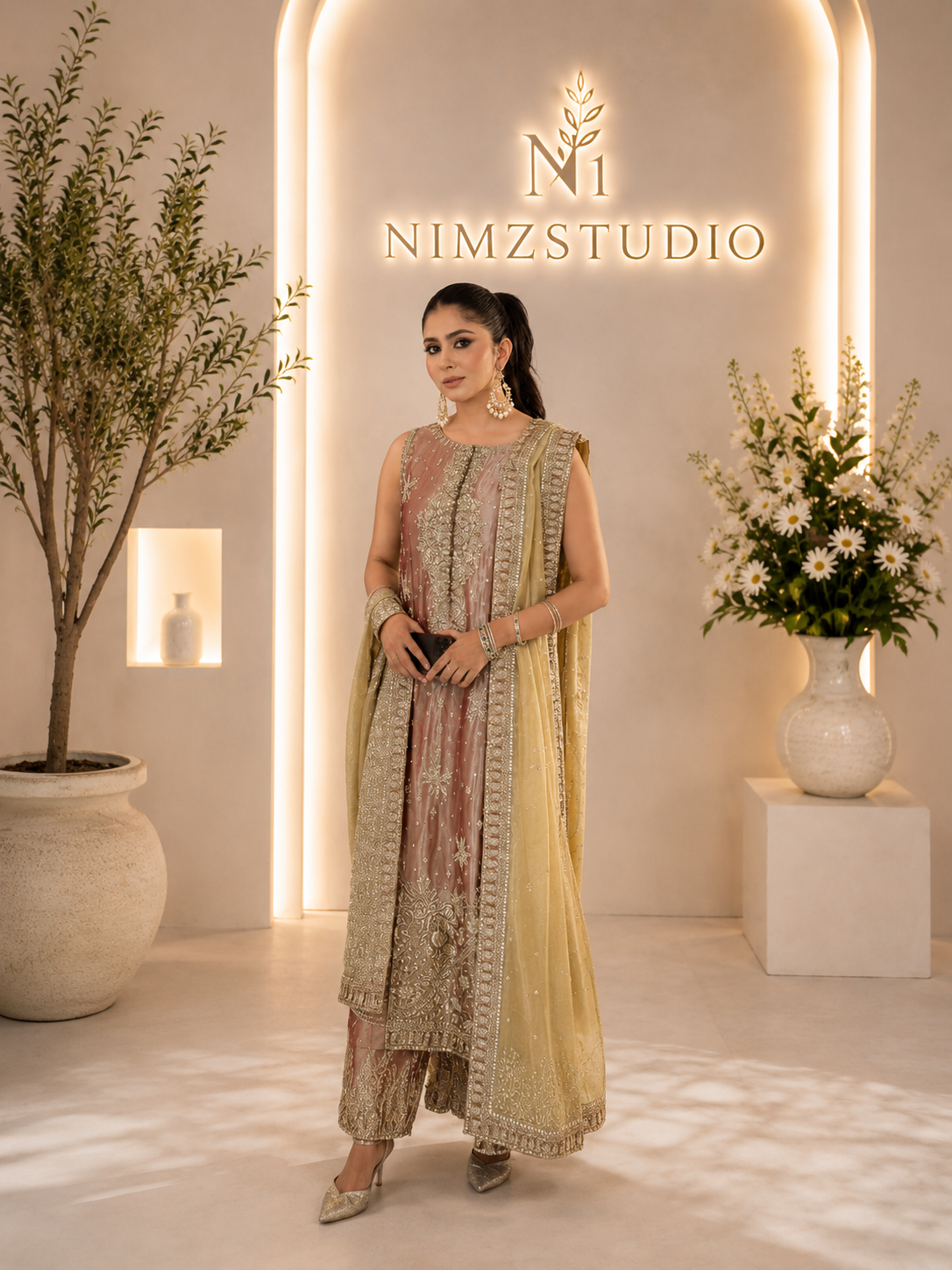 Irik Zania Ayesha Makda Luxury Pakistani Wedding Dress 3 Piece Embroidered Outfit
