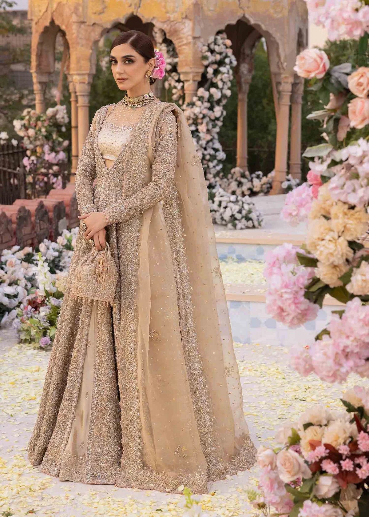 Mirani 12 panel net maxi by Kanwal Malik luxury Pakistani designer dress