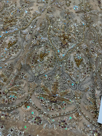 Mirani 12 panel luxury net maxi by Kanwal Malik with kora dabka handwork