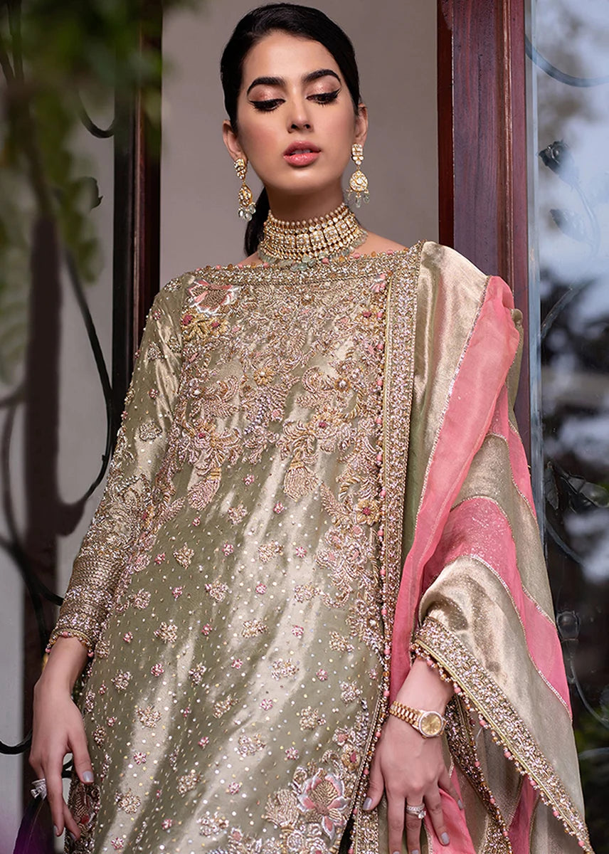 Sara Rohale Asghar Moss Fantasy luxury embroidered Pakistani formal dress