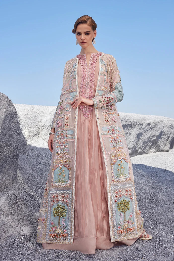 Nawaal by Nida Azwer luxury Pakistani designer dress in pure tassel silk