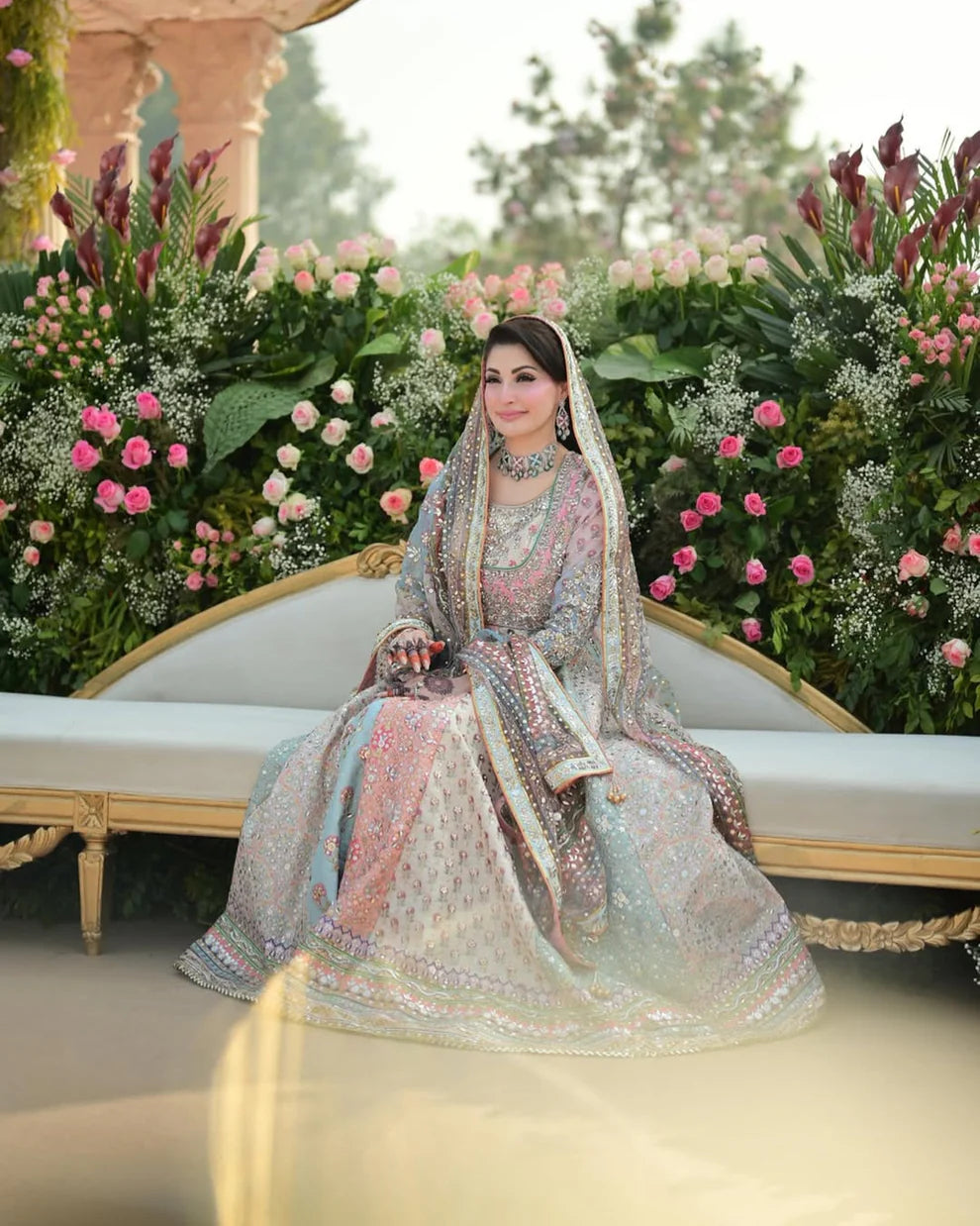 Maryam Nawaz Pastel Maxi
