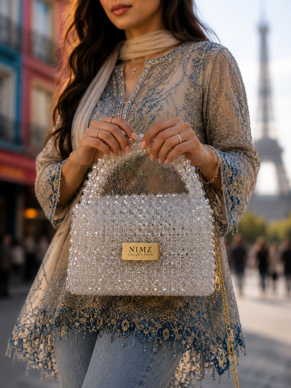 Paris Handbags crystal pearls handmade 