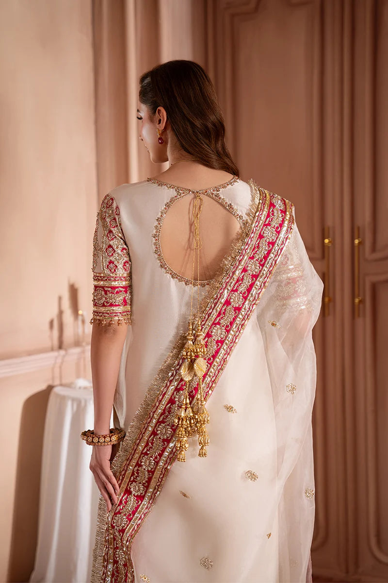SOLARA Pakistani wedding suit back design with pure silk shalwar and embellished dupatta