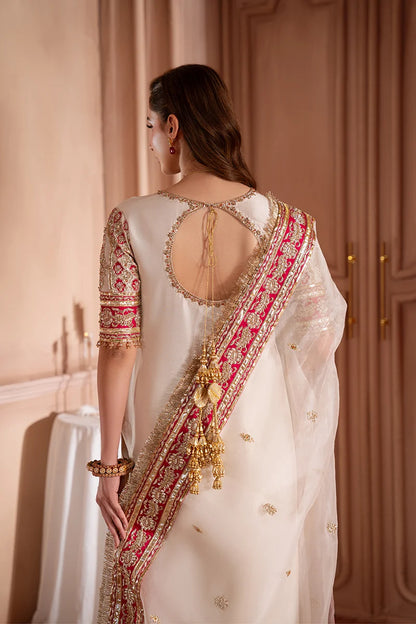 SOLARA Pakistani wedding suit back design with pure silk shalwar and embellished dupatta