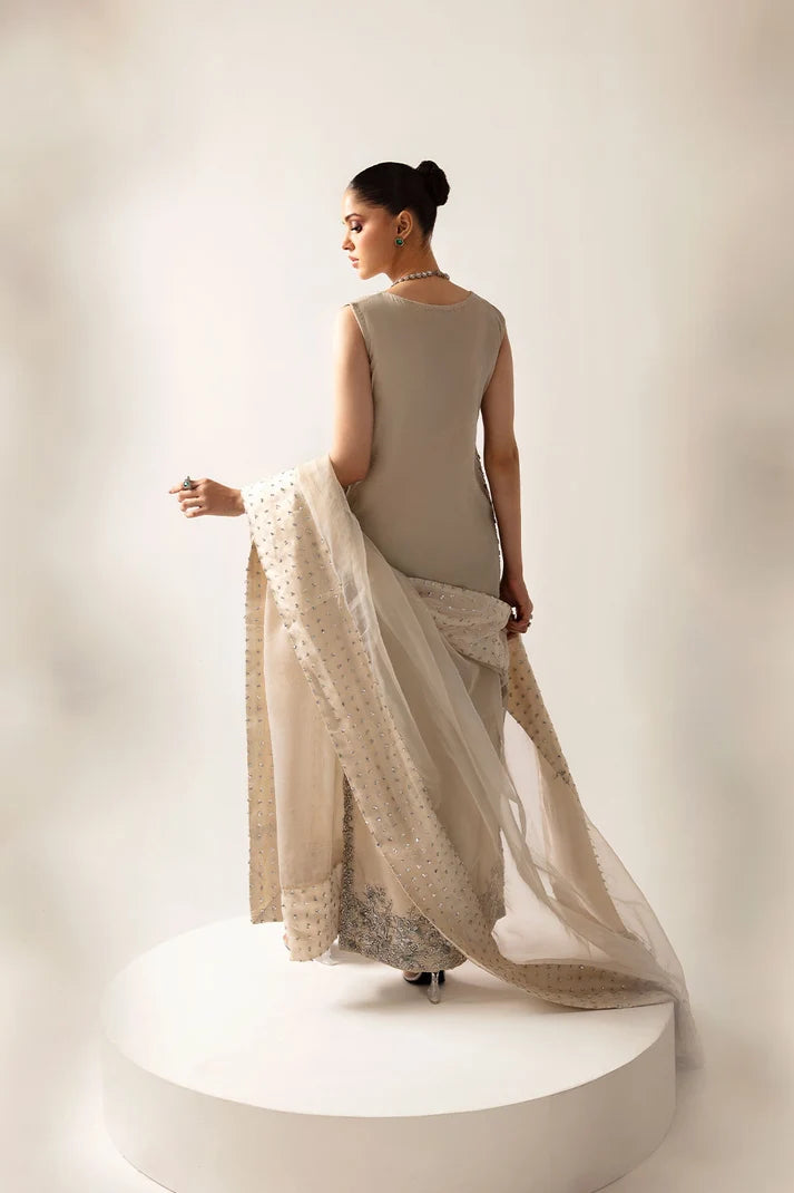 Raja Salahuddin CECE hand embellished Pakistani formal wear dress