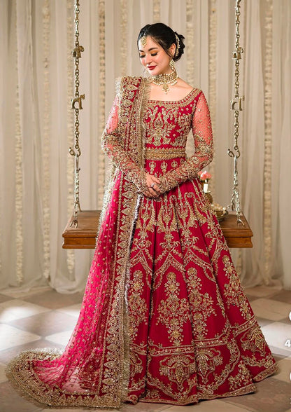 Arusa | Bridal Red 14 Panel Maxi