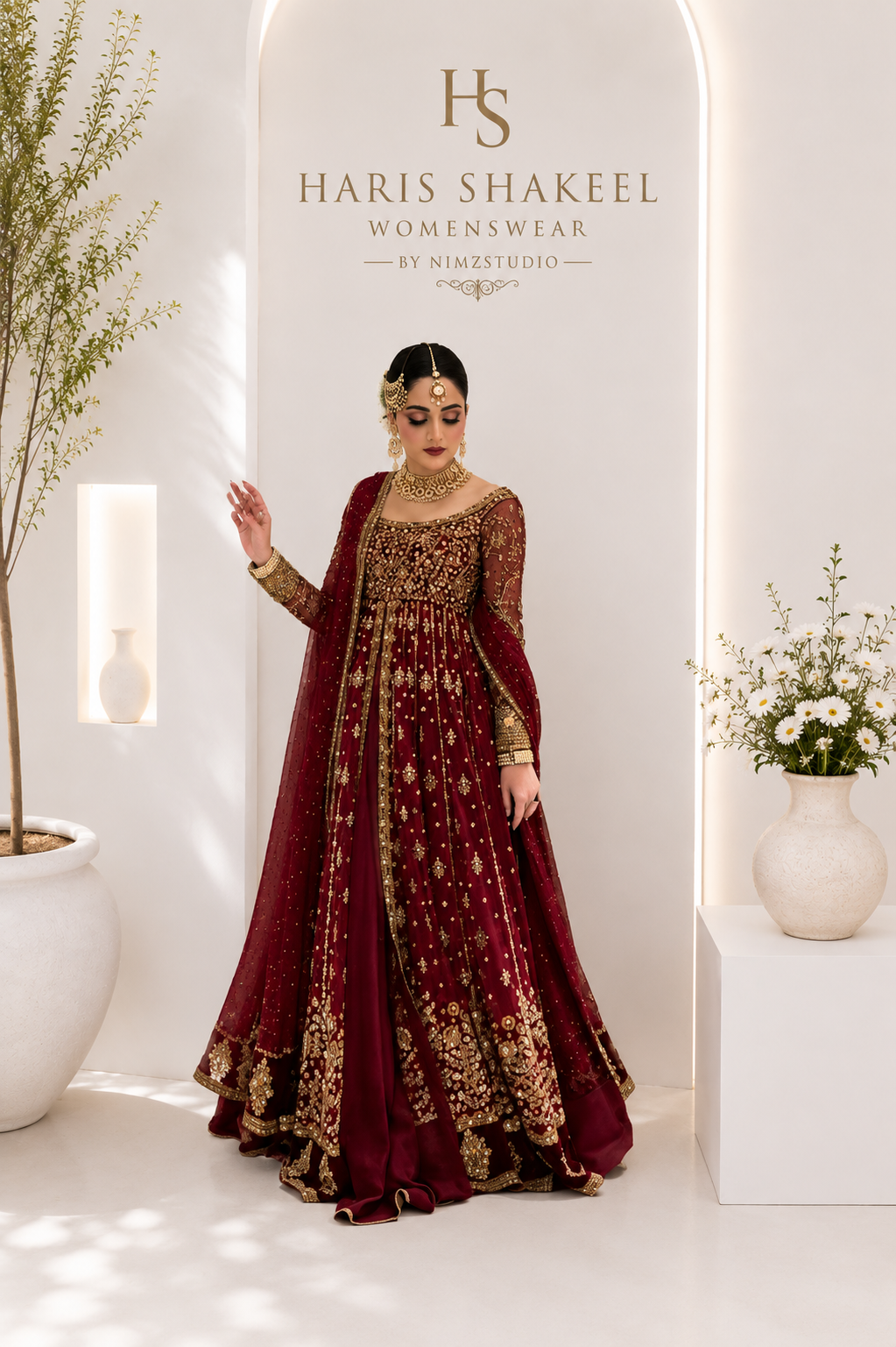 Haris Shakeel Pakistani formal dress for Mehndi Barat and Walima , indian Lehnga Choli outfit for uk usa & canada 