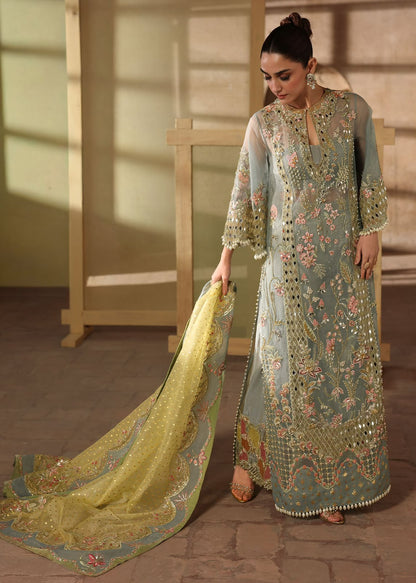 Jhalak Pakistani formal wear dress with embroidered dupatta for wedding and festive occasions